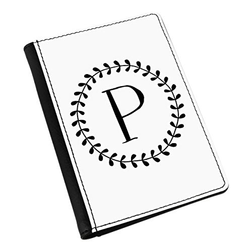 Protège-passeport Lettre P Floral étui alphabet et guirlande pour passeport