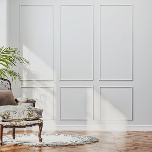Molduras de estuco autoadhesivas de pared interior con 6 marcos decorativos modulares 2