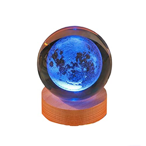 wueiooskj Nachtlicht Schlafzimmer Nachttischlampe USB Leuchten Hauptbeleuchtung Dekoration, Mond Cover