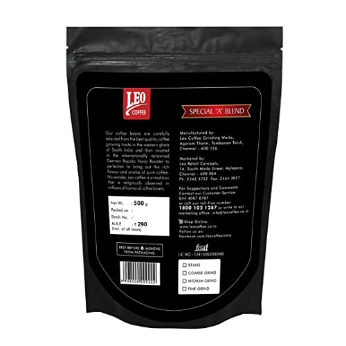 Image of Leo Coffee Special A | South Indian Filter Coffee | Coarse Grind | 1Kg | 100% Pure | Freshness Sealed | Premium Roast