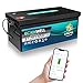 48V(51.2V) 100Ah Golf Cart Lithium LiFePO4 Battery with Bluetooth&APP, ECIENWELL 15000+ Deep Cycle Battery with 150A BMS, EV A+ Rated Cells Batteries for Golf Cart, Lawn Mower, Solar, RV