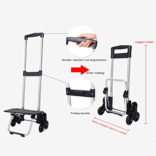 YBYWL Faltbarer Einkaufstrolley, mit 6 Räder Stabil und Robust Leichter Einkaufswagen Großer Transportwagen Aluminium… – Bild 6