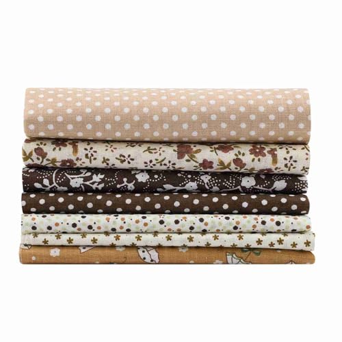 Reviews de Telas - 5 favoritos. 46 Tela de algodón Craft 7 unids 25 * 25 cm Tela de algodón DIY Puntos florales Surtido Cuadrados Juego de ropa de cama precortada Paquete de cuartos para acolchar Costura...