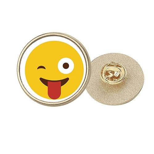 Broche ronde en métal doré haut de gamme Blink Sle M au design artistique