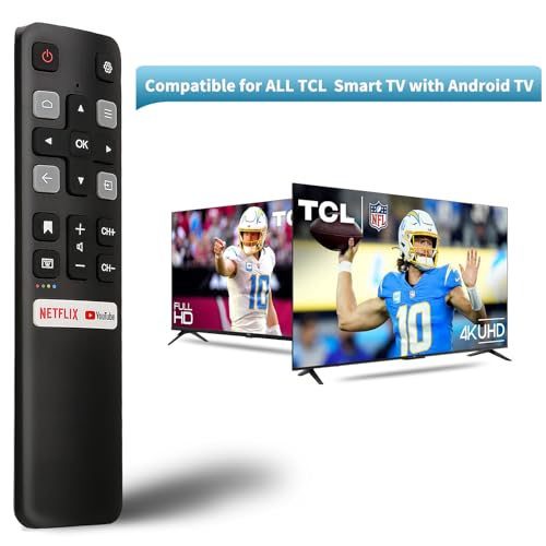TCL TV Remote Control Replacement Only Compatible for All Android 4K UHD Smart TVs Without Voice Command