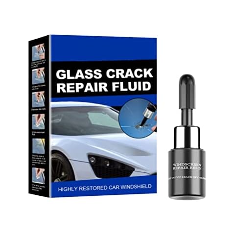 Prevessel Windscreen Scratch Repair Kit, Quick-Dry Glass Repair Fluid for Car Fibreglass Repair Kit, DIY Windscreen Crack Repair Kit for Cracks Bulls-Eye, Half Moon Long Crack Combination Repairment Cover