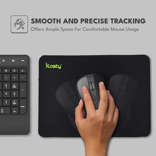 Image of Ultra-Smooth Medium Size 260mm x 210mm, 3mm Thick Mousepad with Durable Stitched Edges, Non-Slip Rubber Base, Spill-Resistant, Perfect for Professional Work & Gaming