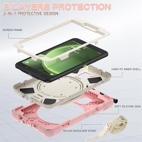Protection Samsung Galaxy Tab Active5 Active3 anti-choc JZ rose durable - 3