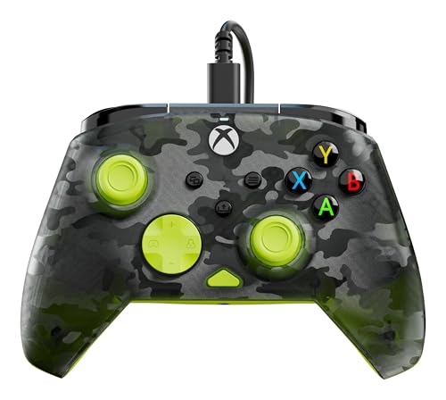 Image of Turtle Beach Rematch Core Wired Gaming Controller Licensed for Xbox & PC | Xbox Series X|S, Xbox One, Audio Controls, Hall-Effect Thumbsticks, Rumble Motors & Impulse Triggers, Ghost Black Camo Yellow