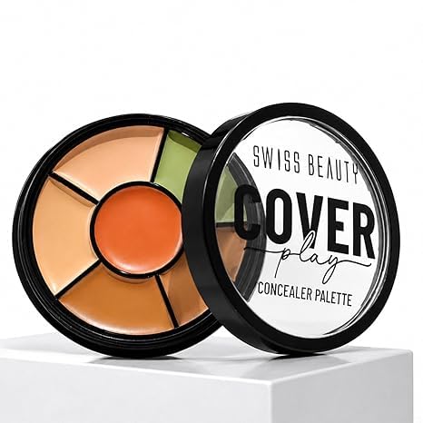 Image of Swiss Beauty Cover Play Concealer Palette | Hides Imperfections | Waterproof | Long-Lasting (Light To Medium)