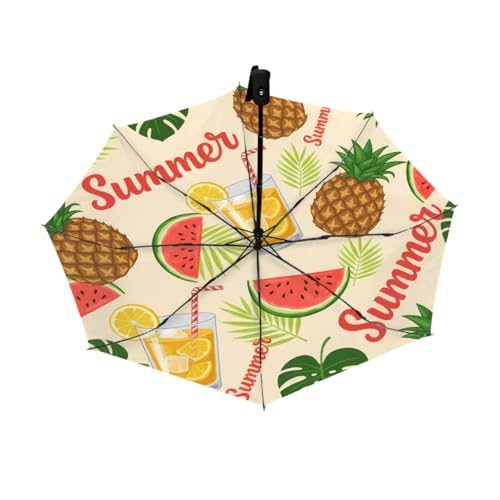 Parapluie de voyage anti-UV et pluie à motif pastèque pour sorties en famille
