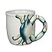 Coastal Blue Crab with Claw Handle Coffee Latte Tea Ceramic Mug by Beachcombers