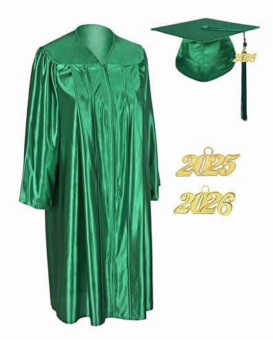 Tenue de remise de diplôme brillante avec chapeau et pompon cadeau de réussite 2024