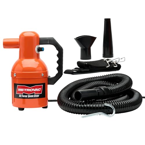 METROVAC Air Force Quick Draw Portable Pet Dryer - QD-1V-6FT - Variable Speed, High-Velocity Airflow, Lightweight and Portable, Quiet Operation, Ideal for All Pet Sizes