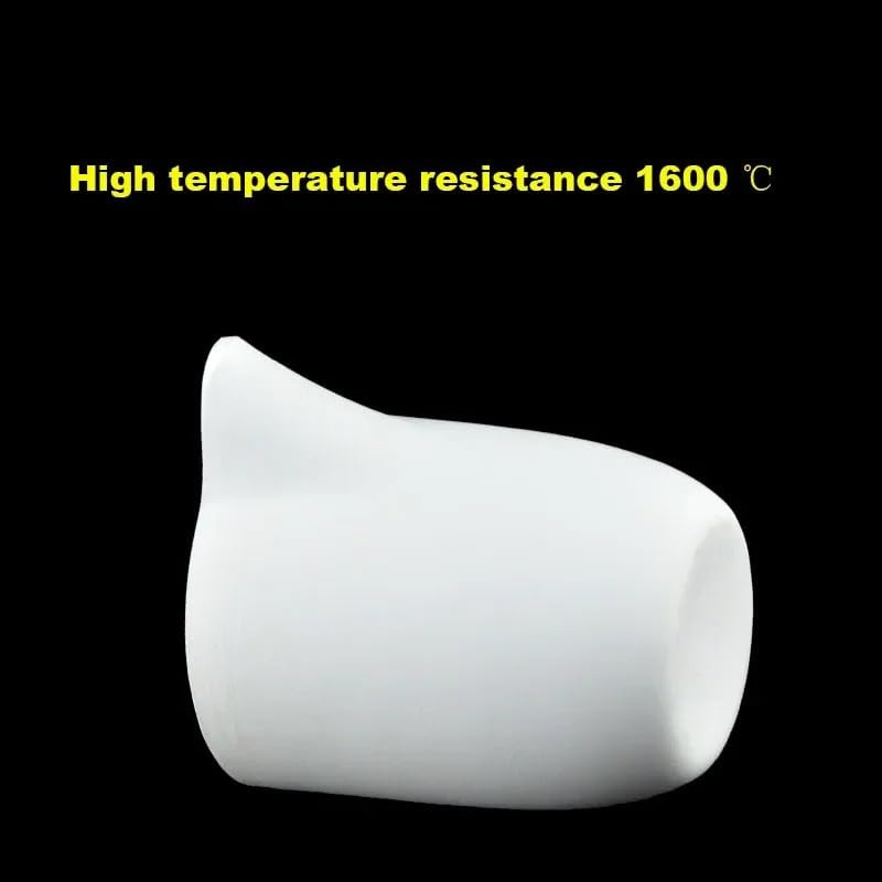 99% Alumina Arc Corundum Crucible with Nozzle - 200ml High Temperature Resistant Beaker (1600-1750°C)
