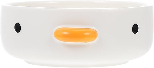 UPKOCH Divertido plato de postre de pollito lindo, mini plato de cerámica para salsa, plato pequeño para servir hámster, cuenco de cerámica hecho a