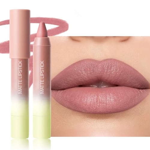 Erinde Rouge à Lèvres Longue Tenue 2 en 1, Crayon à Lèvres & Rouge à Lèvres Mat, Waterproof, Haute Pigmentation, Texture Velours, Confort & Hydratation...