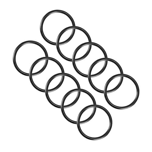 PATIKIL 38mmx32mmx3mm Nitrile Gomma O-Ring, 10 Pezzi Metrico Meccanico Sigillatura Guarnizione Rondelle di Tenuta Anelli per Acqua Idraulici, Nero