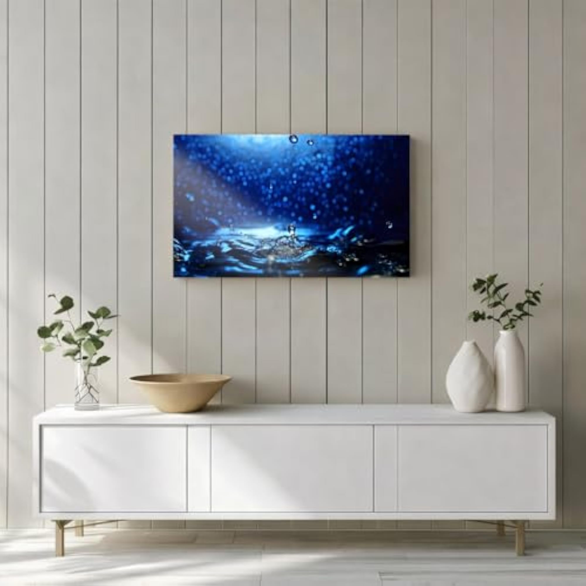 Removable Metal Wall Art with Magnetic Mount, Modern Decor