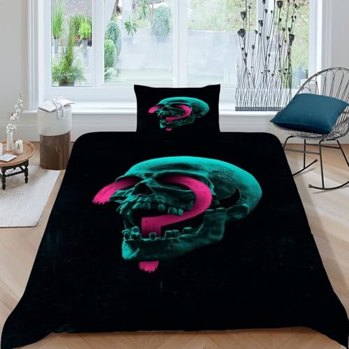 Housse de couette gothique 3D microfibre de qualité supérieure 135x200 - 3