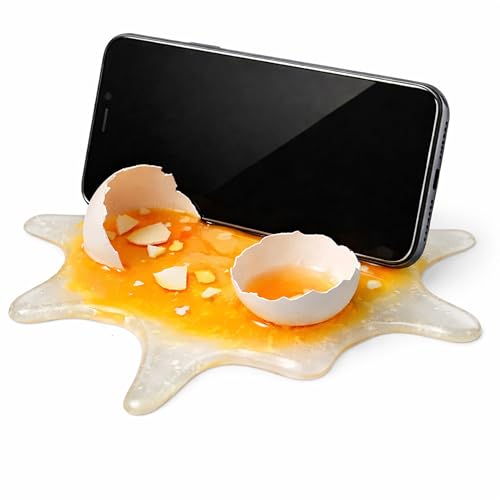 Realistic Broken Egg Phone Stand - Funny Prank Gag Gift