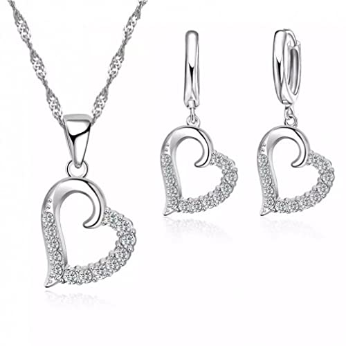 Bijoux en Forme de Coeur Argent Sterling à Porter au Quotidien ou en Soirée Chic