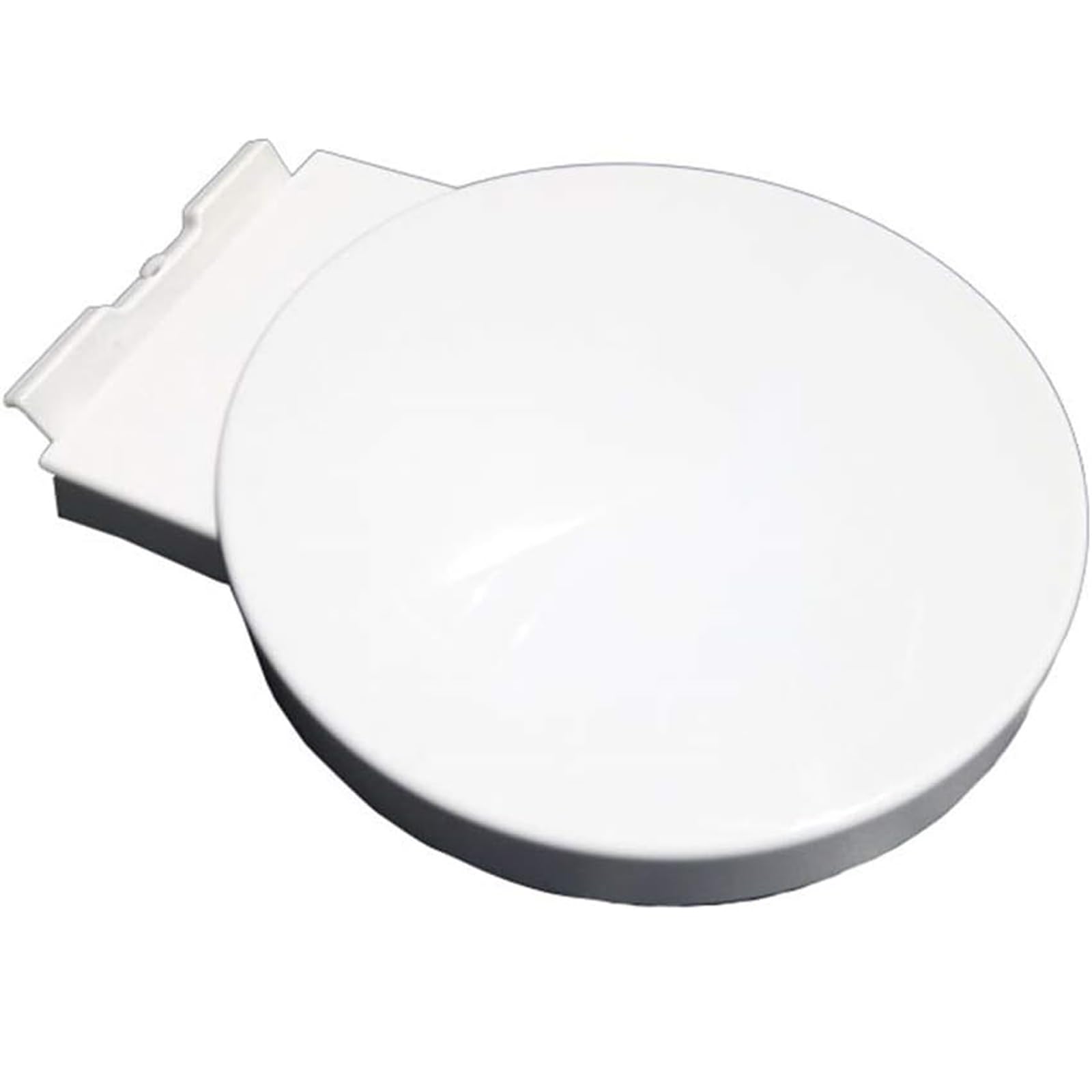 Abattant WC blanc rond 46x39 cm à fermeture lente pour cuvette de salle de bain