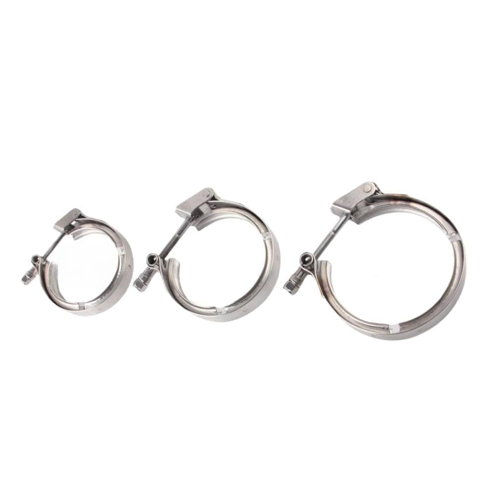 Stainless Steel Quick Release V Band Clamp 2.5 Inch 3 Inch 3.5 Inch 63mm 76mm 89mm Compatible with Turbo Flange(76.2mm 3inch)