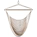 Produktbild JFJL Mesh Hängematte Stuhl Swing,Schwingstuhl-Schwingsitzseil-Hängesessel für Innen- oder Außenbereiche,300 lbs Gewicht, Weiß