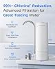 Waterdrop Countertop Water Filter, 4000 Gallons Water Filter for Sink Faucet and Filter Life Reminder, Reduces Heavy Metals, Bad Odor, and 99% Chlorine (1 Filter Included) WD-CTF-05