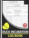 Duck Incubation Log Book: Duck Egg Incubation Record | Daily Temperature, Humidity, Turning & Candle Results Logbook for Hatchers & Waterfowl Keepers
