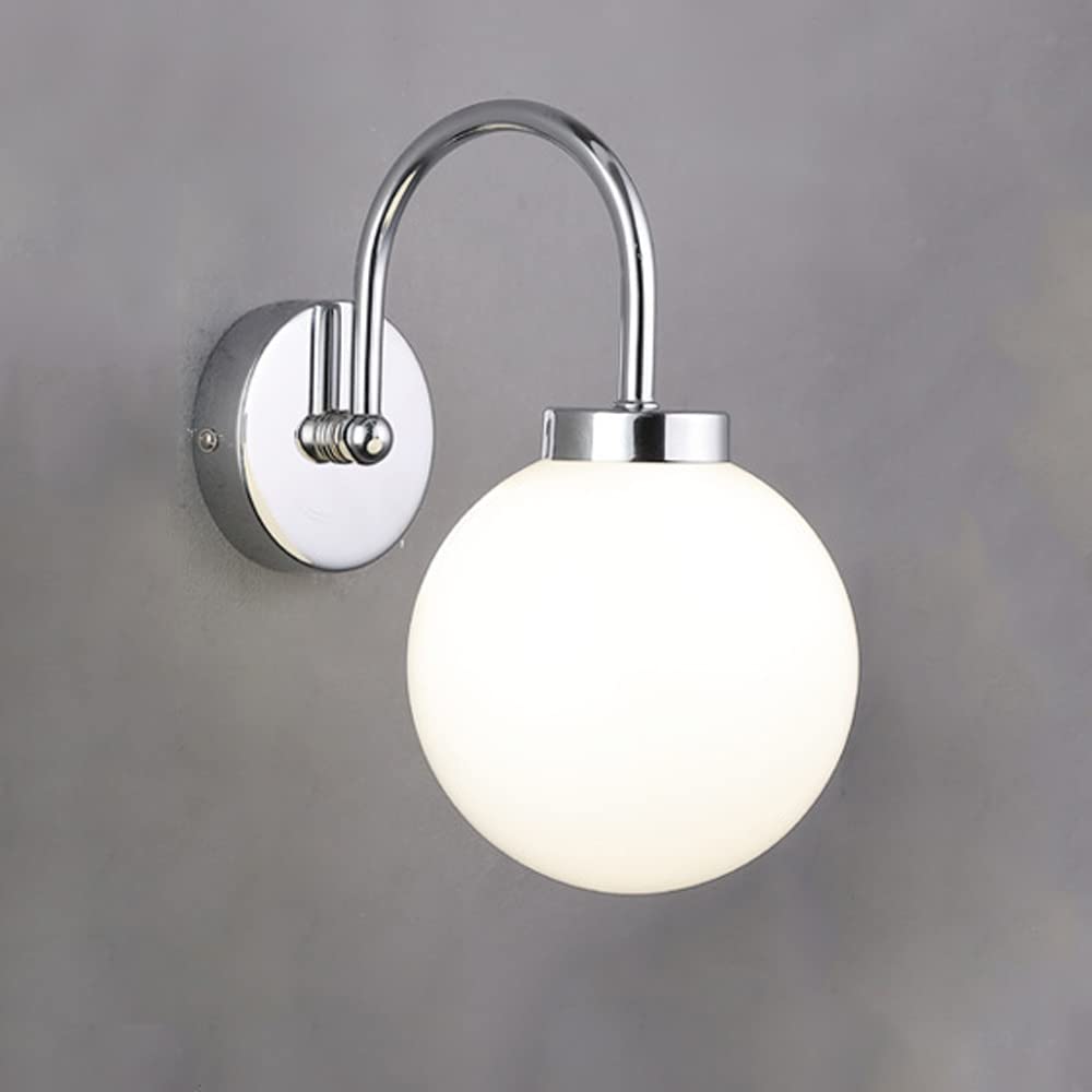 SXWNBIFH Globe Glass Wall Sconce Bedside Wall Light Modern Hardwired Wall Lamp, Nordic Wall Sconces Lighting Fixtures G9 Wall Mounted Lamps for Living Room Bedroom Hallway