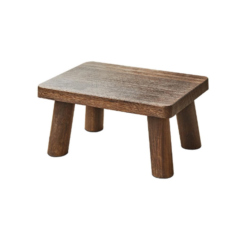 Taburete de madera, taburete de mesa de café, taburete para ponerse zapatos, mesa para plantas, taburete para cambiarse de zapatos, taburete de madera maciza, taburete bajo, banco, taburete