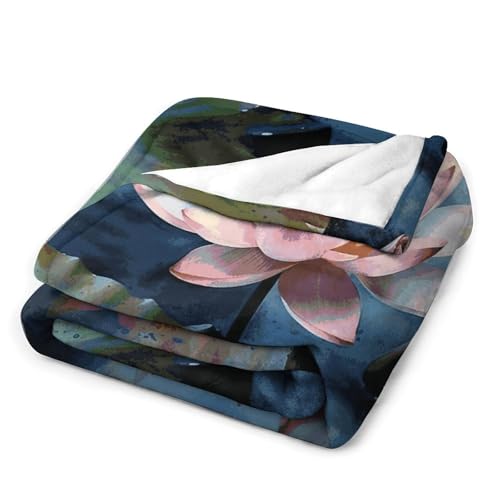 Couverture décorative peinture à fleurs finition premium pour lit