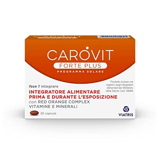 Carovit Forte Plus Integratore Alimentare a Base di Red Orange Complex, 30 Compresse