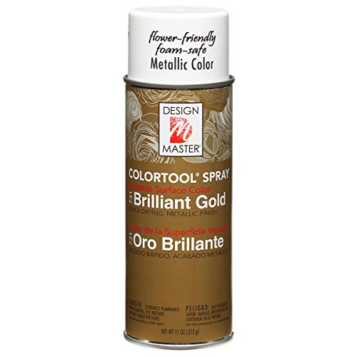 Design Master Colortool Metal Spray Paint 11oz-Brilliant Gold Fabric