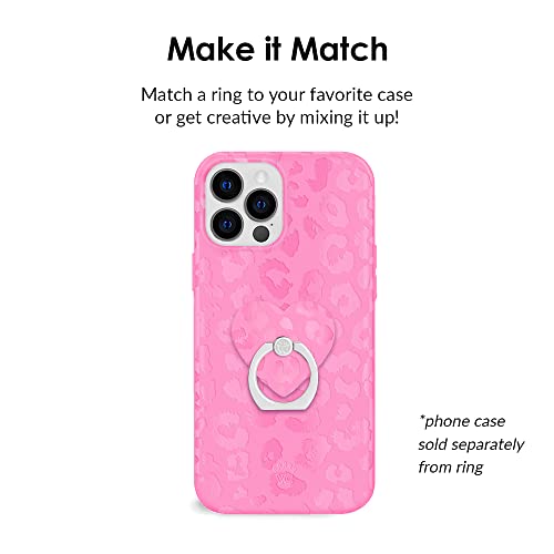 Image of Velvet Caviar Cell Phone Ring Holder - Finger Ring & Stand - Improves Phone Grip Compatible with iPhone, Galaxy, Most Smartphones (Hot Pink Leopard)