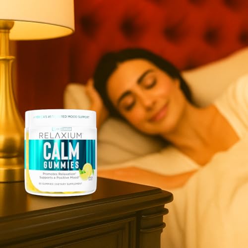 Relaxium Calm Gummy, Developed in The U.S.A., with Vitamin B6, Magnesium, and L-Theanine, One Gummy per Serving, 60 Gummies