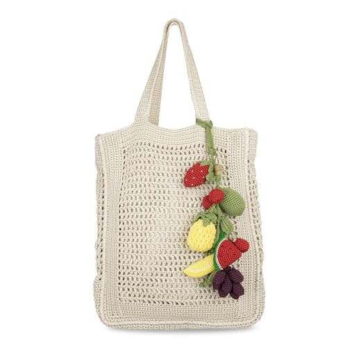 Image of The Sak Lanie Market Tote Purse - Hand Crochet Women's Handbag for Everyday & Travel - Large Tote With Shoulder Bag Straps
