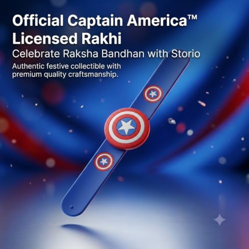 Image of Marvel Captain America Slap Band Rakhi and Friendship Band Pack of 10 | Return Gift for Boys | Raksha Bandhan and Birthday Party Favour