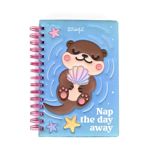 Miniatura 6 de Mr. Wonderful Libreta A5 con Squishy – Lazy Nutria – 240 Páginas Blancas FSC – Antiestrés