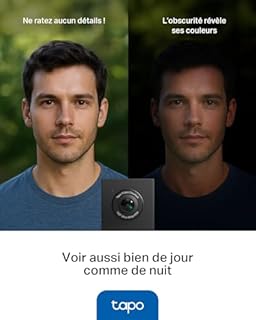 Tapo D210 Sonnette sans Fil avec caméra Exterieur 2K 3MP, IP65 étanche, Ultra Grand Angle 160°, Vision Nocturne en Couleur, Détection Humaine AI Gratuite, Audio Bidirectionnel, Installation Facile