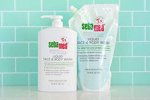Sebamed Liquid Face And Body Wash Refill Bag For Sensitive And Delicate Skin Ph 5.5 Ultra Mild Dermatologist Recommended Cleanser 33.8 Fluid Ounces (1 Liter Pouch) #TOP6