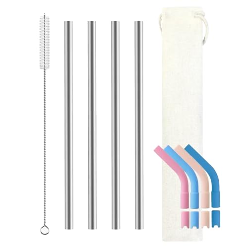 Pure Titanium Reusable Straws with Travel Case