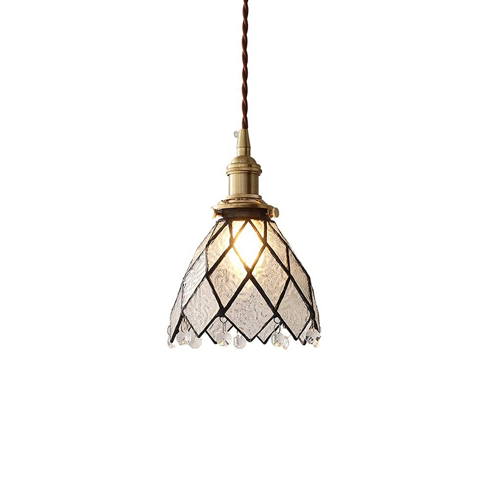 Lámpara de decoración de metal y vidrio soplado premium