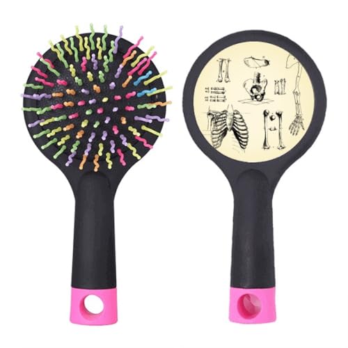 Brosse à cheveux démêlante squelette Lucky Sketch à coussin