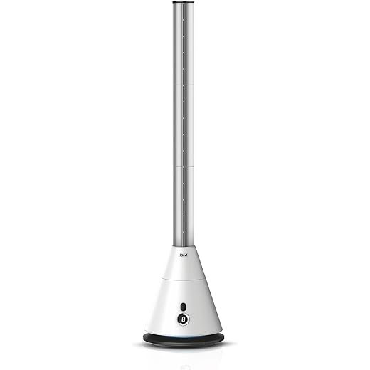 GM Artic Air Bladeless Tower White Colour Modern Design with Remote Control. Adjustable Speed. LED Display with Touch Control. DC Motor 80 Oscillation Upto 8 Hours Timer. Suitable for Home and Office