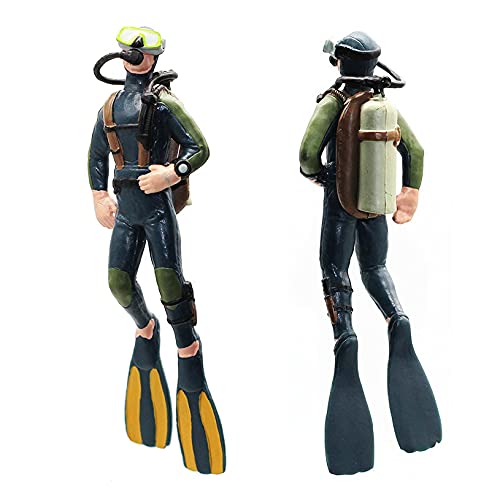 Hiawbon People Models Underwater Swimmers Action Figures Realistic Divers Figurines Plastic Speed Boat Model,Set Of 6 #TOP3