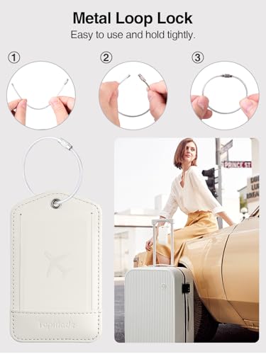 Image of TopMade Luggage Tags, Works with Apple Find My, Smart Suitcase Tag Tracker