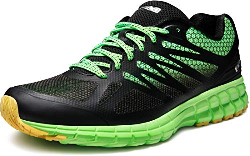 TSLA CLSL Men's Outdoor Sneakers Trail Running Shoe, Outdoor(x605) - Black & Green